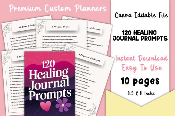 120 Healing Journal Prompts Canva KDP: A Practical Tool for Mindful Growth