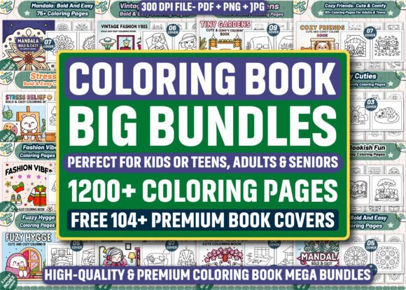 1200 Coloring Book Pages Mega Bundle: A Comprehensive Guide