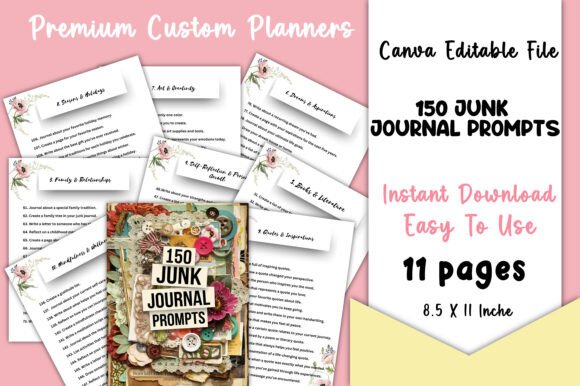 150 Junk Journal Prompts Canva KDP: A Practical Guide for Creative Expression
