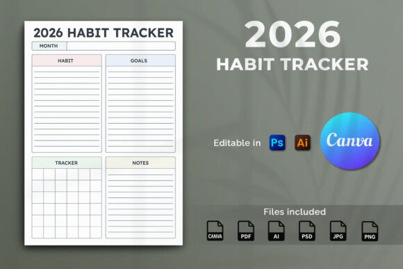 2026 Habit Tracker Template