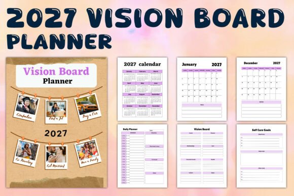 2027 Vision Board Planner & Canva KDP Interiors: Your Guide to a Productive and Inspired Year