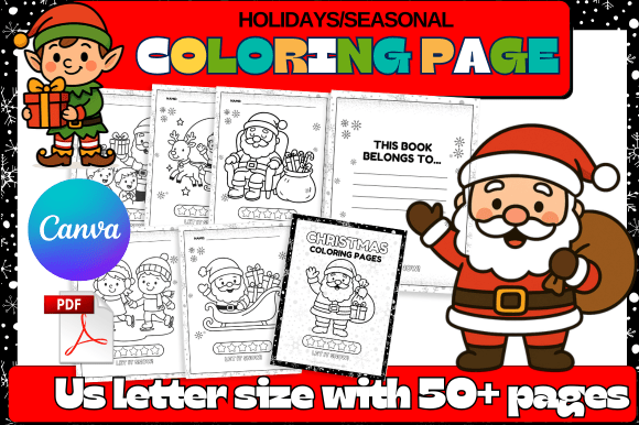 Christmas Coloring Pages Template Bundle: A Creative Solution for Educators, Entrepreneurs, and Parents