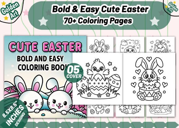 Cute Easter Bold Easy Coloring Pages: A Creative Trend in Digital and Print Markets