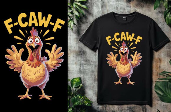 F-Caw-F Chicken Funny PNG and F-Caw-F PNG: A Versatile Design for Creative Projects