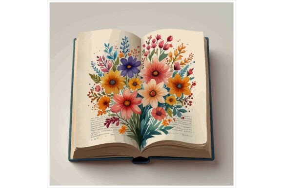 Freebie Floral Book Background