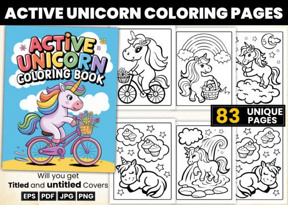 Fun Active Unicorn Coloring Book Pages: A Creative & Business Opportunity