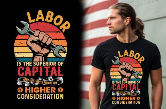 Labour Over Capital: A Bold Typography Statement