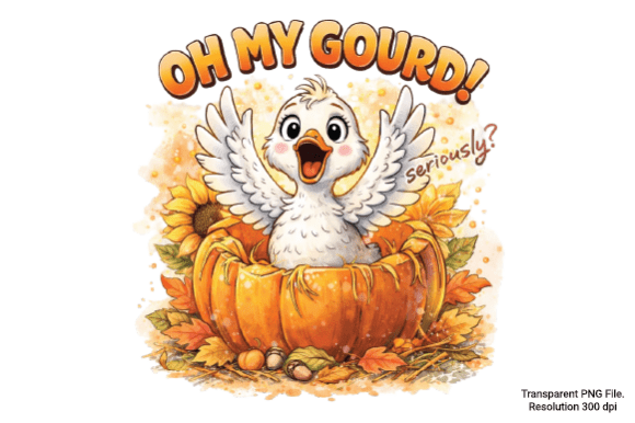 Oh My Gourd Duck PNG: A Cozy Craft Addition