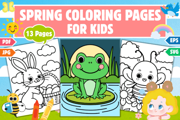 Printable Spring Coloring Pages for Kids