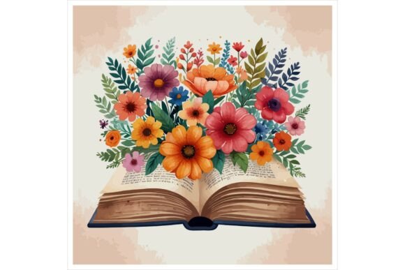 Seamless Floral Book Background – A Versatile Design Asset for Modern Creators