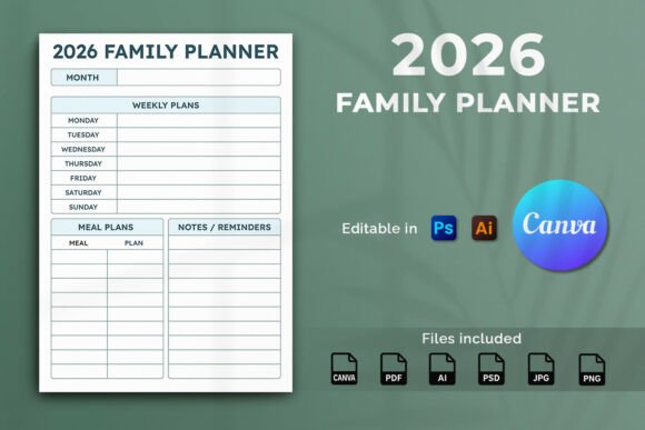 Stay Organized and Connected with Your Loved Ones Using the 2026 Family Planner Template