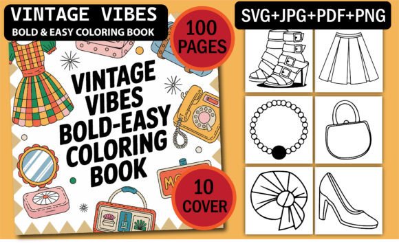 Vintage Vibes Coloring Book