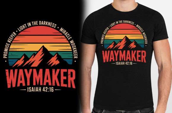 Waymaker T Shirt Design - Vector and Promise Keeper Light in the Darkness Miraclewookkeer Waymaker